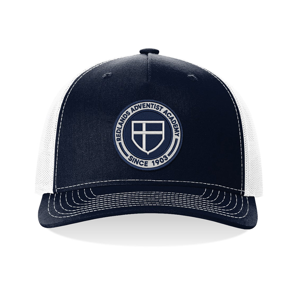 RAA Seal "Mirage Embroidered Patch" Navy/White Trucker Hat