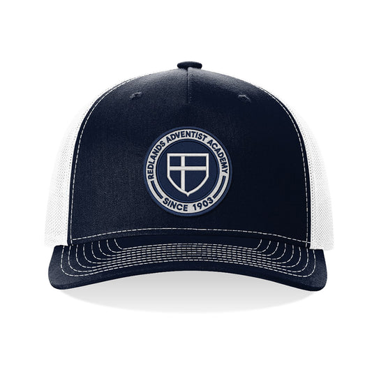 RAA Seal "Mirage Embroidered Patch" Navy/White Trucker Hat