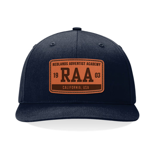 RAA 1903 "Mirage Leather Etched Patch" Navy Solid Twill Hat