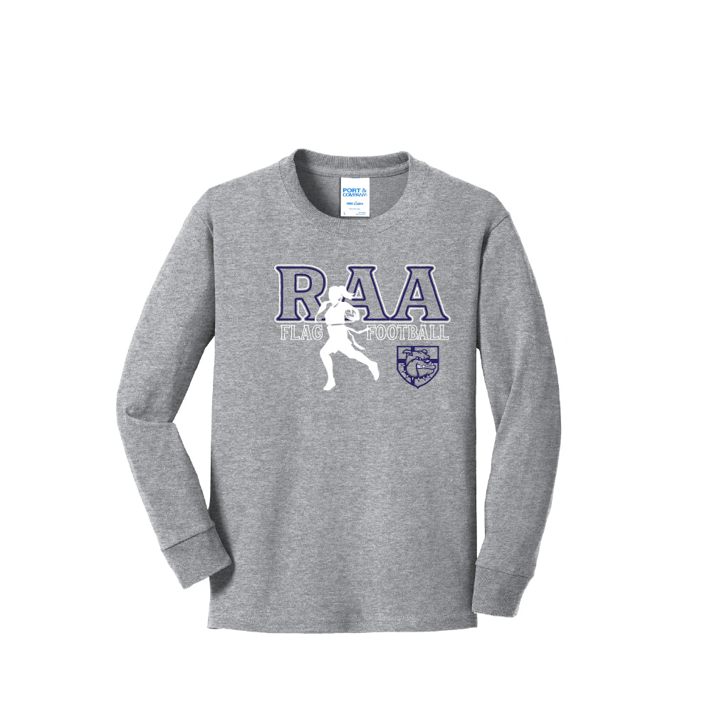 RAA Flag Football (Girls) Youth Long Sleeve T-Shirt - Multiple Colorways