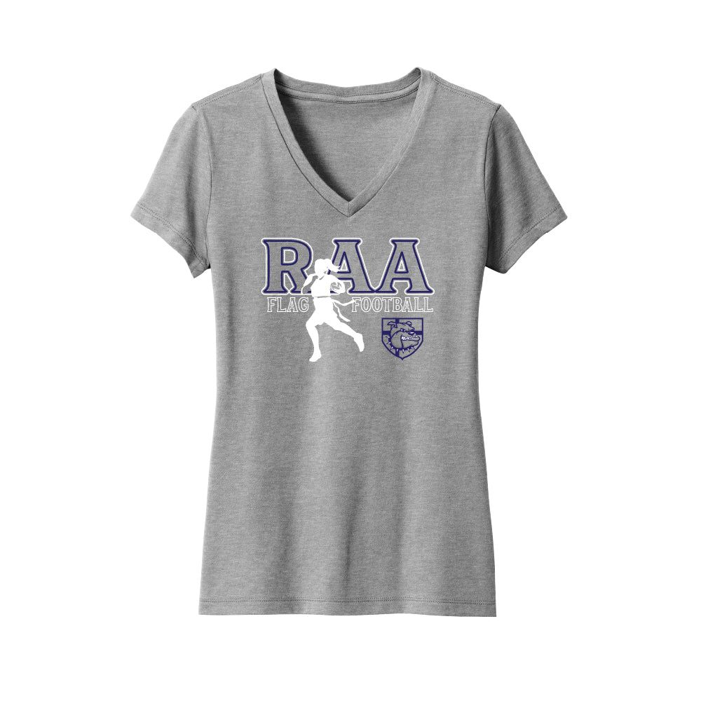 RAA Flag Football (Girls) Ladies V-Neck T-Shirt - Multiple Colorways