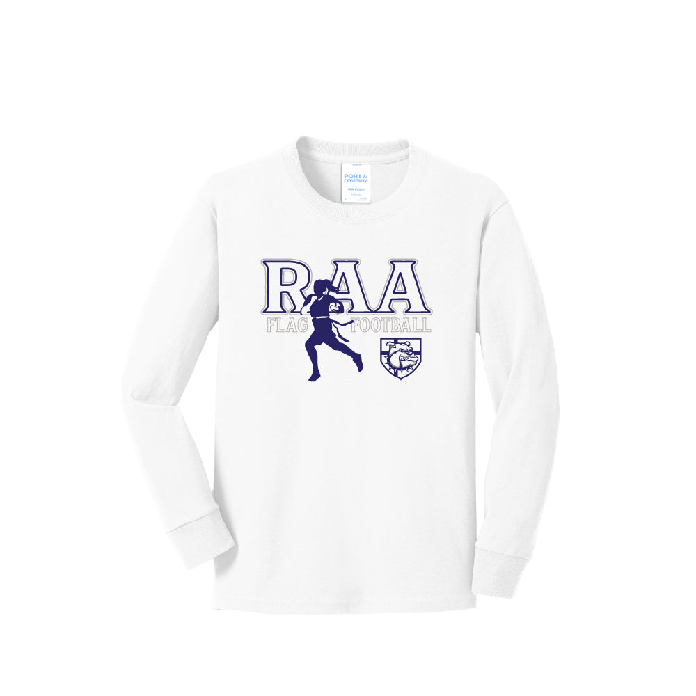 RAA Flag Football (Girls) Youth Long Sleeve T-Shirt - Multiple Colorways