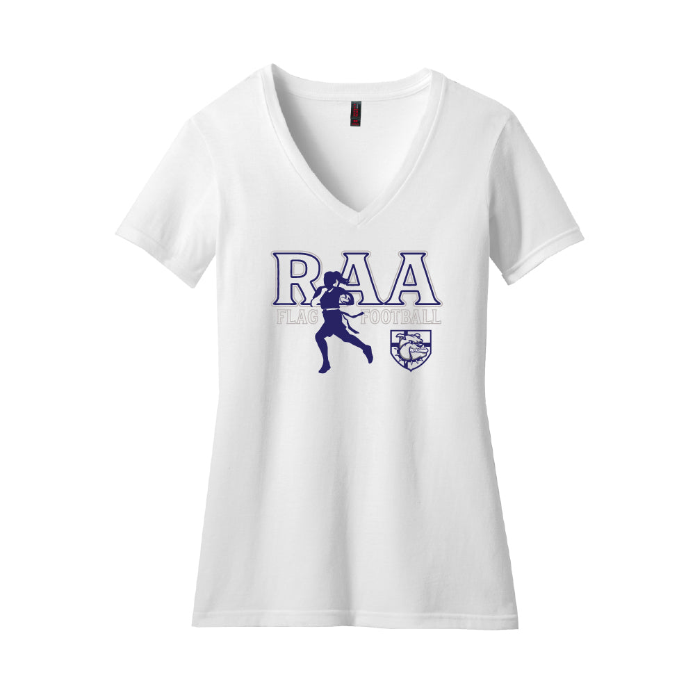 RAA Flag Football (Girls) Ladies V-Neck T-Shirt - Multiple Colorways