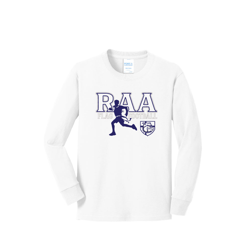 RAA Flag Football (Boys) Youth Long Sleeve T-Shirt - Multiple Colorways