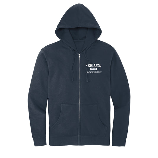 P.E. Mid-Weight Navy Zip Hoodie