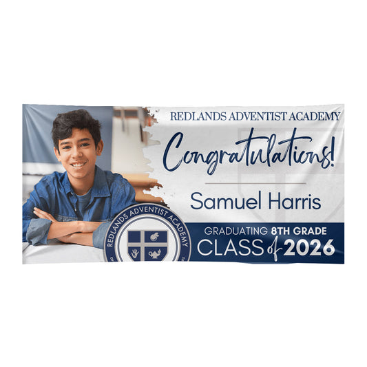 RAA Graduation Banner - 8th Grade - 4ftx2ft