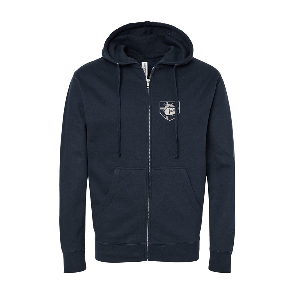 RAA Bulldogs Mid-Weight Navy Zip Hoodie