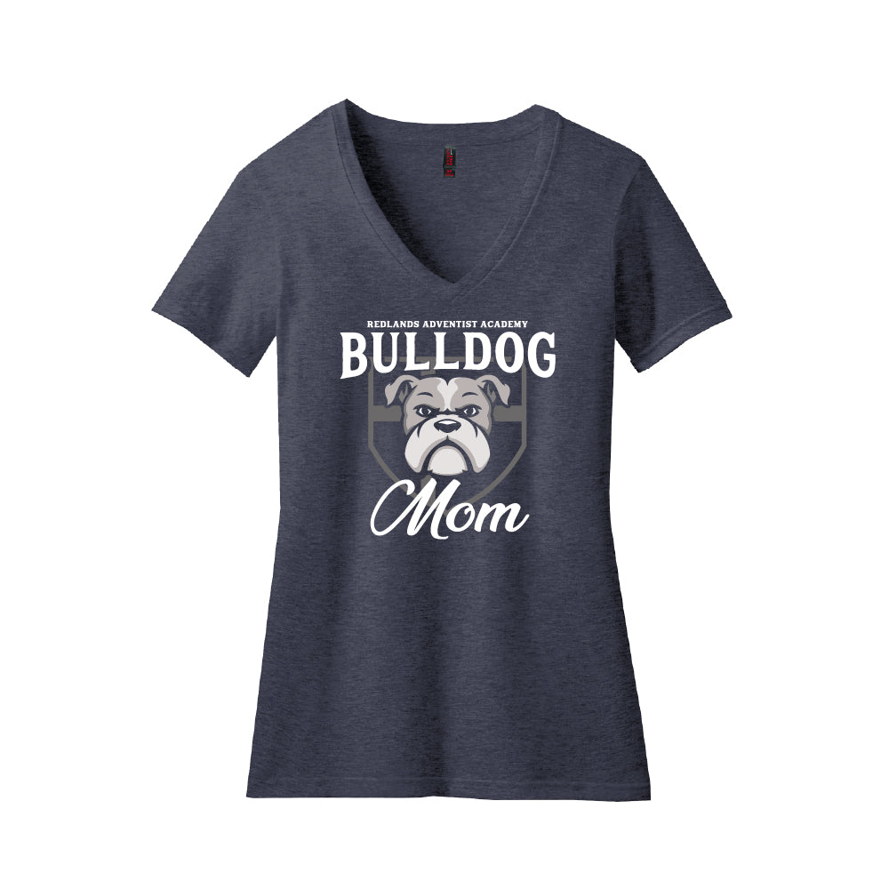 RAA Bulldog Mom Ladies V-Neck T-Shirt - Multiple Colorways