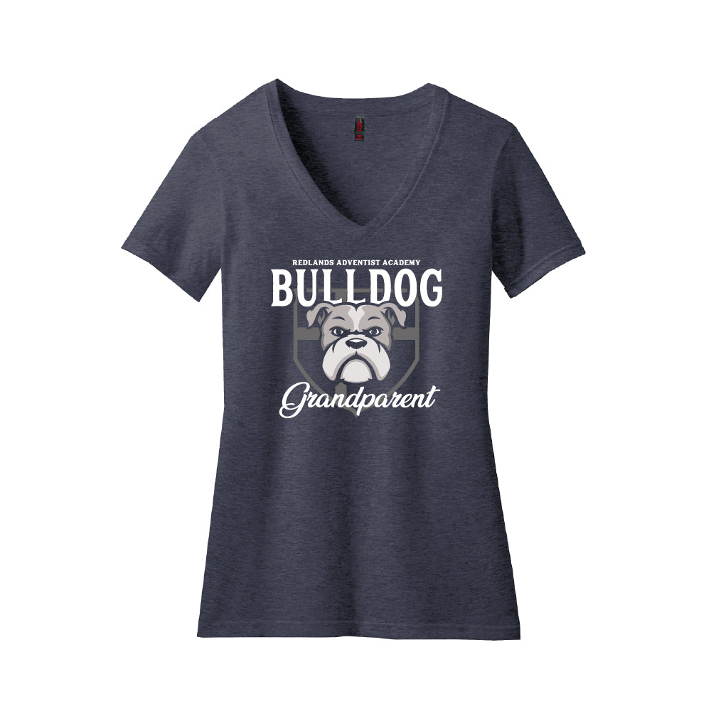 RAA Bulldog Grandparent Ladies V-Neck T-Shirt - Multiple Colorways