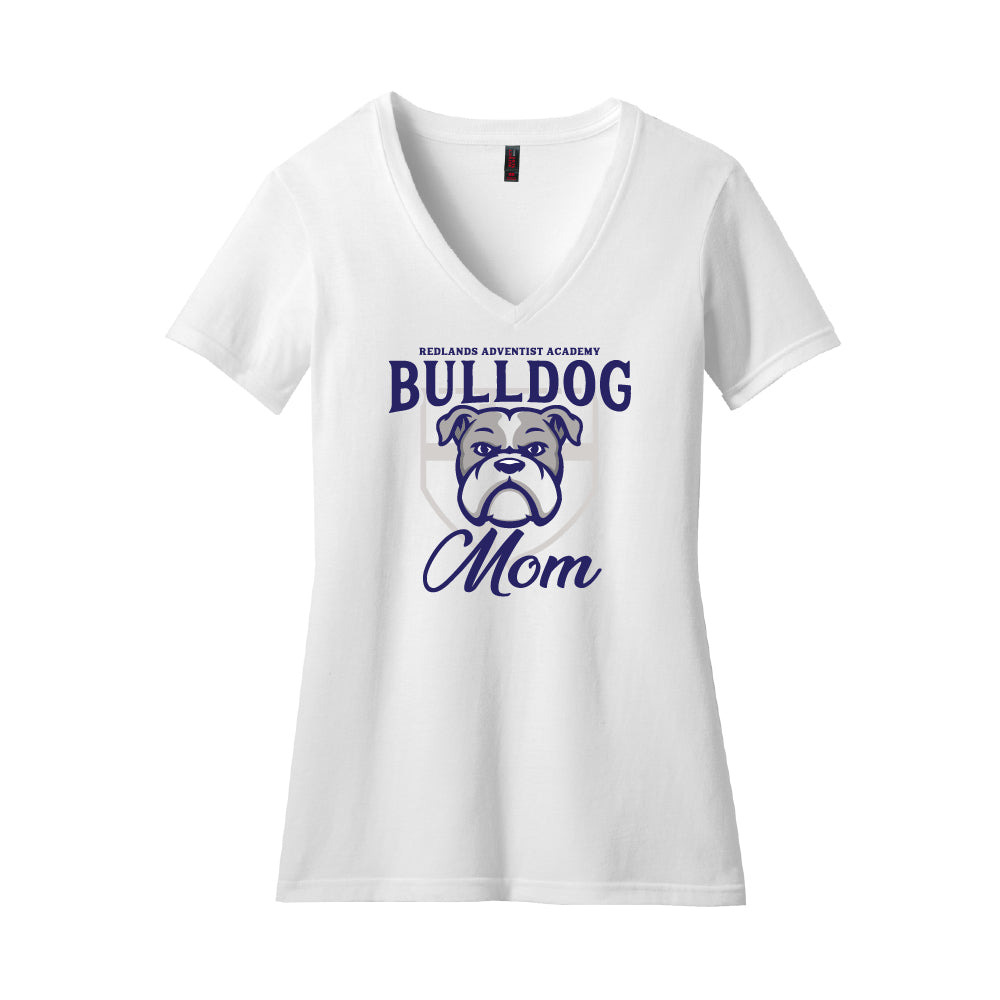 RAA Bulldog Mom Ladies V-Neck T-Shirt - Multiple Colorways