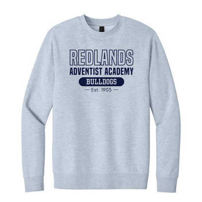 RAA Academics Mid-Weight Fleece Crewneck Light Heather Grey Sweatshirt